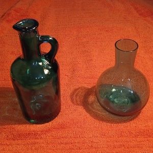 Blue/green glass containers
